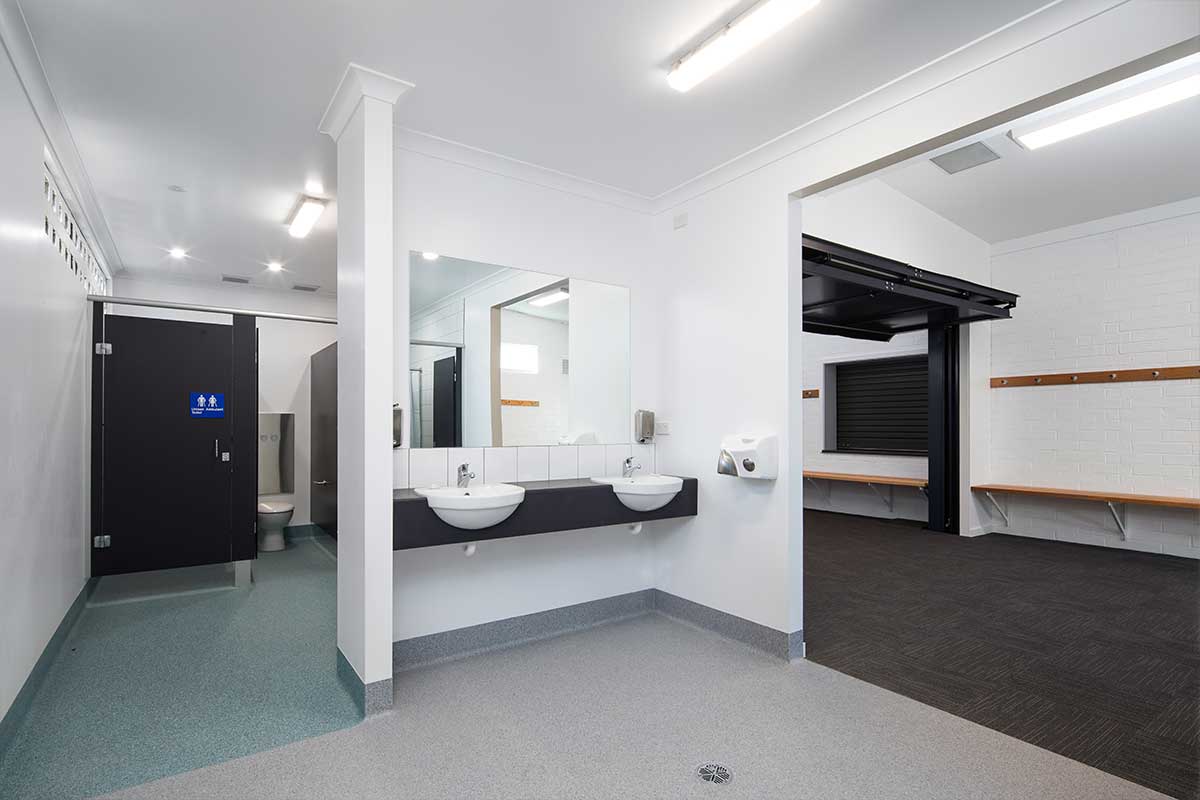 The change rooms at the football field near Federation University, Ballarat