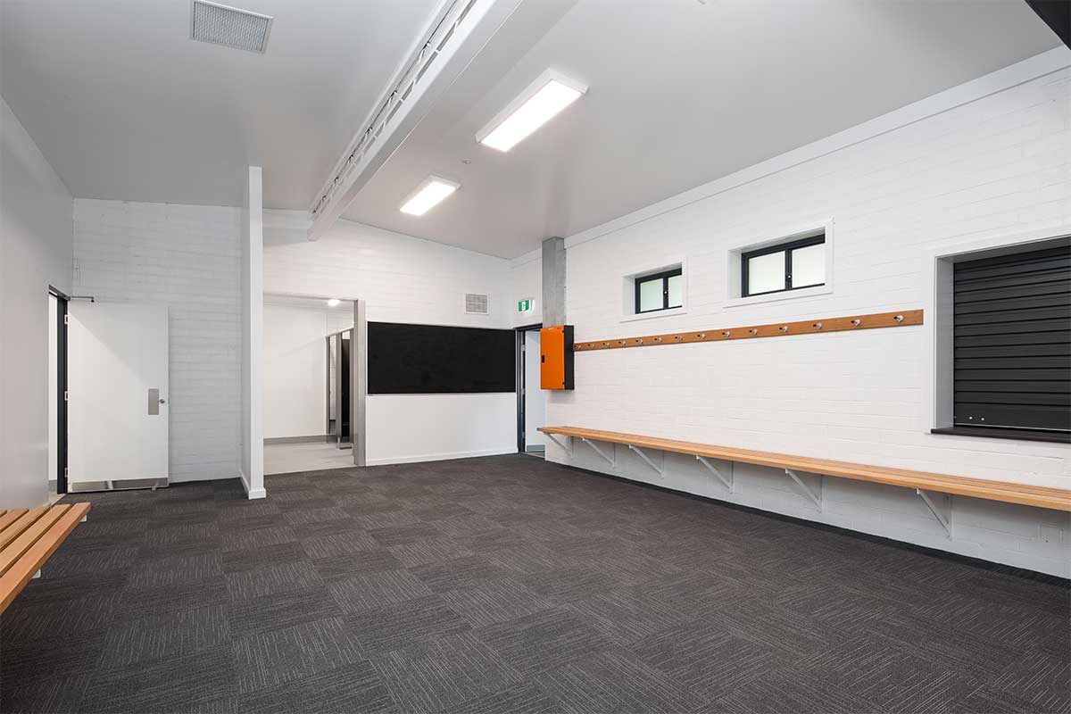 The change rooms at the football field near Federation University, Ballarat